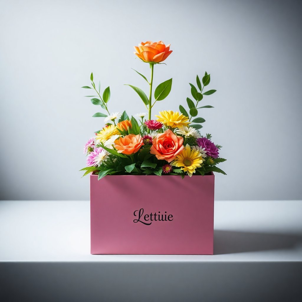Professional studio photo of a flower box named 